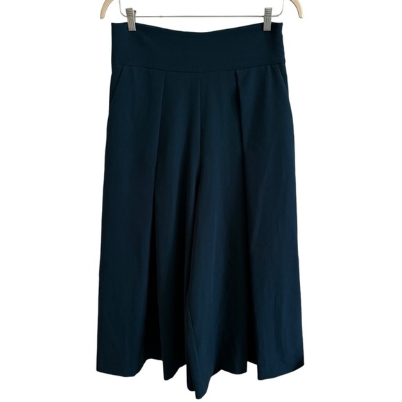 Milly Italian Cady Culottes with Front Pleating, Teal, Size 12 - Picture 1 of 10